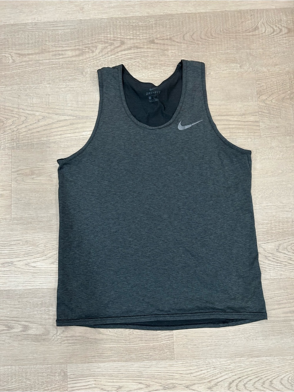 Nike Men's Dark Charcoal Grey Dri-FIT Tank Top